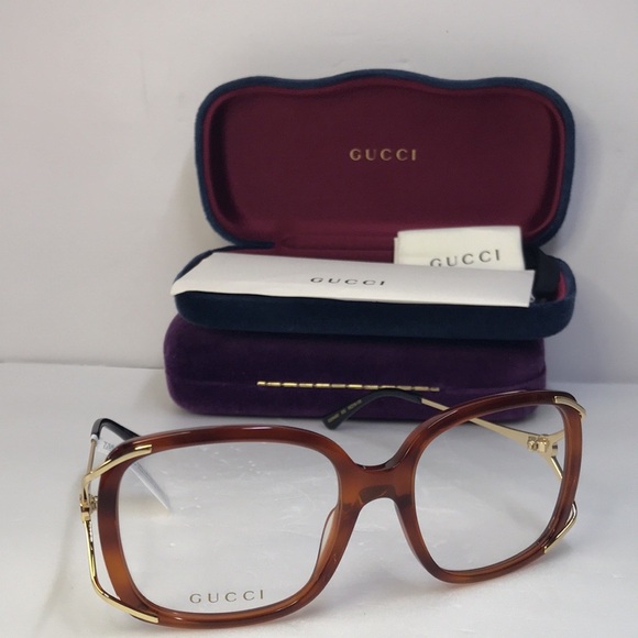💯 - New Authentic GUCCI GG0648O square-frame tortoiseshell optical glasses - Picture 6 of 16